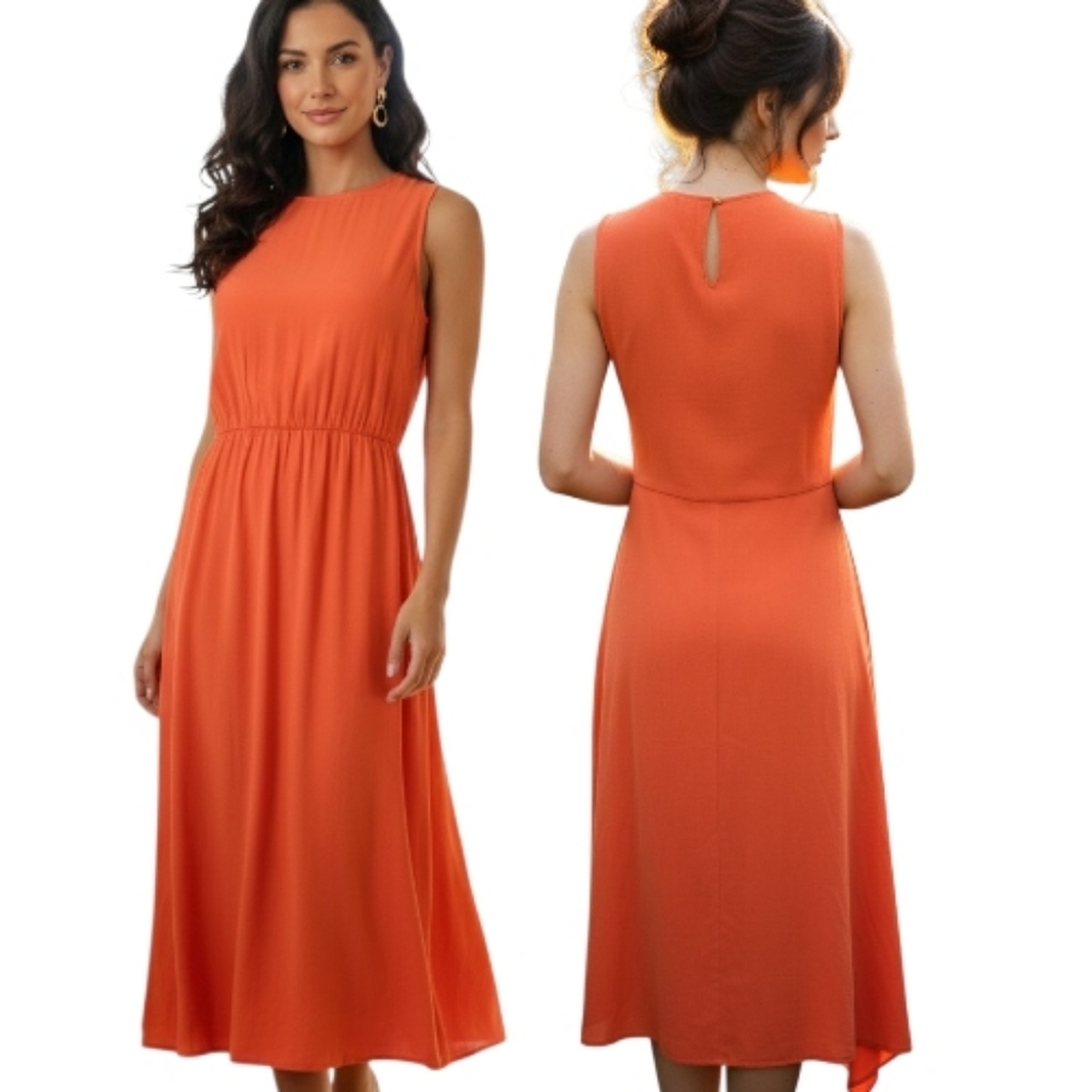 TRAFFIC PEOPLE Sleeveless Blouson Midi Dress - Size XS